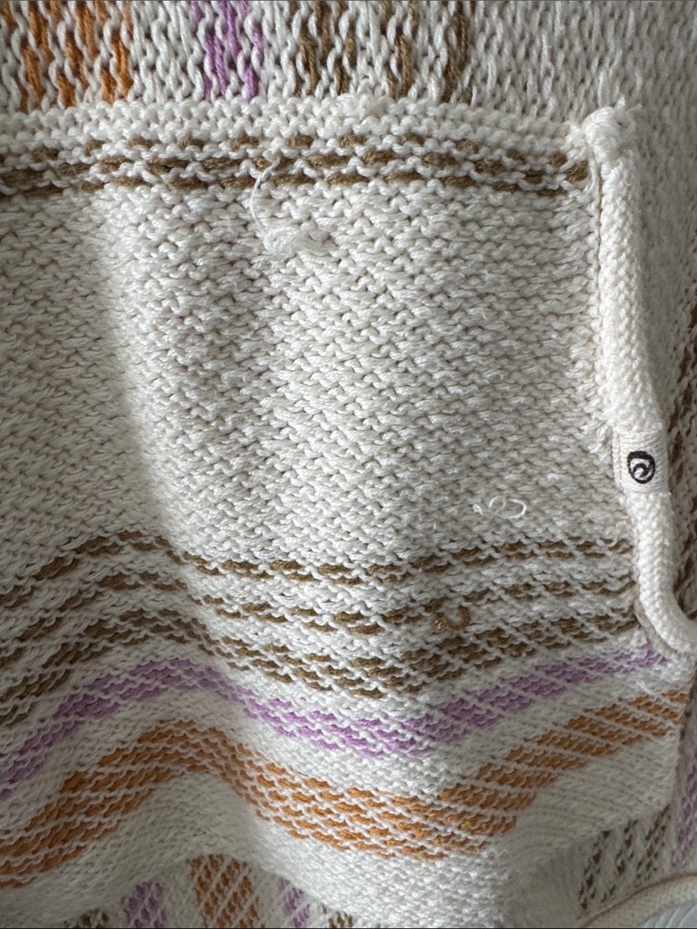 Ripcurl knit Hooded Baja Pullover - Cream with Pastel Stripes - Picture 4 of 6
